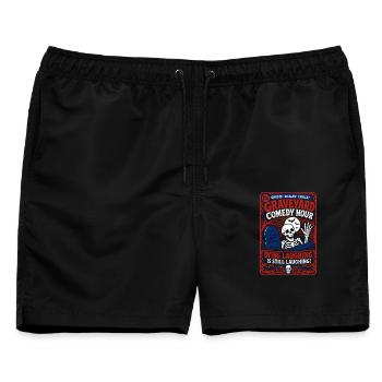 Graveyard Comedy Hour Skelett Humor - Männer Badeshorts - Schwarz - Vorne - AI Model Male 178 light (178cm)