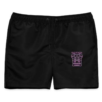 Alte Schule - Männer Badeshorts - Schwarz - Vorne - AI Model Male 178 light (178cm)