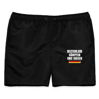 Deutschland Fan - Männer Badeshorts - Schwarz - Vorne - AI Model Male 178 light (178cm)