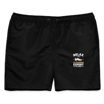 Clogging Experte Clogger Stepptanz Geschenk - Männer Badeshorts - Schwarz - Vorne - AI Model Male 178 light (178cm)