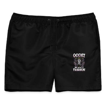  Occult But Make It Fashion Okkult Esoterik Hexe - Männer Badeshorts - Schwarz - Vorne - AI Model Male 178 light (178cm)
