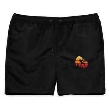 Klettern Bouldern Kletterer Felsklettern Boulderer - Männer Badeshorts - Schwarz - Vorne - AI Model Male 178 light (178cm)