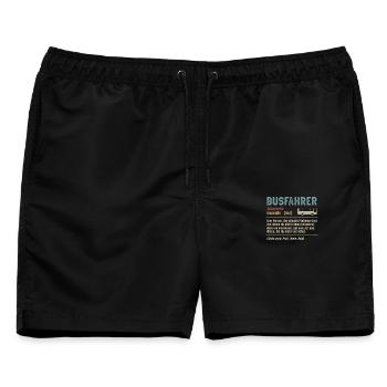 Linienbus Busfahrer Schulbus Busfahrerin Bus - Männer Badeshorts - Schwarz - Vorne - AI Model Male 178 light (178cm)