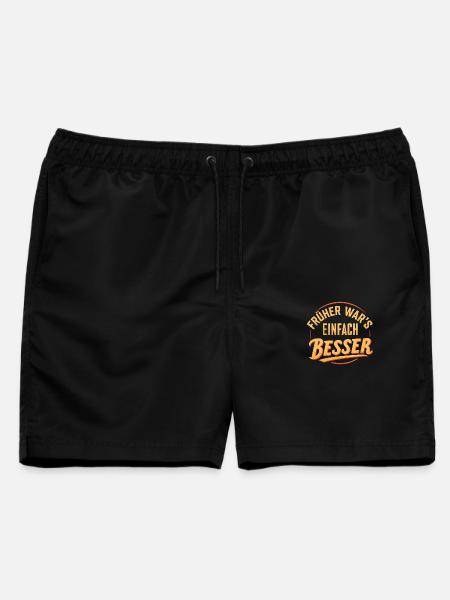 Früher war’s einfach besser Retro Herren T-Shirt - Männer Badeshorts - Schwarz