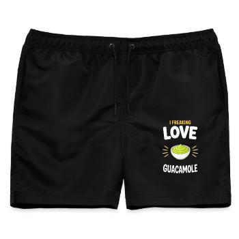 Guacamole Guac Dip Geschenk - Männer Badeshorts - Schwarz - Vorne - AI Model Male 178 light (178cm)
