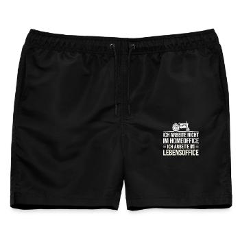  Ich Arbeite Nicht Im Homeoffice Ich Arbeite Im - Männer Badeshorts - Schwarz - Vorne - AI Model Male 178 light (178cm)