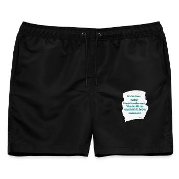 Kleines Ich Große Klappe - Männer Badeshorts - Schwarz - Vorne - AI Model Male 178 light (178cm)