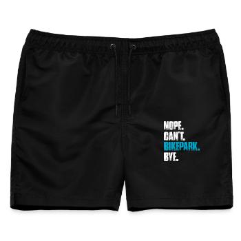 Nope can't bikepark Fahrrad Mountainbike Downhill - Männer Badeshorts - Schwarz - Vorne - AI Model Male 178 light (178cm)