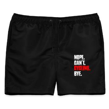 Nope can't cycling Fahrrad Mountainbike Downhill - Männer Badeshorts - Schwarz - Vorne - AI Model Male 178 light (178cm)