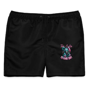 Pastel Goth Soft Goth Gaming Gamer - Männer Badeshorts - Schwarz - Vorne - AI Model Male 178 light (178cm)