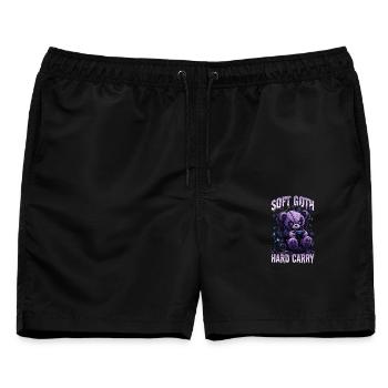 Pastel Goth Soft Goth Gaming Gamer - Männer Badeshorts - Schwarz - Vorne - AI Model Male 178 light (178cm)