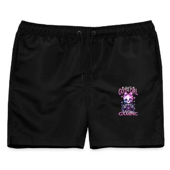 Pastel Goth Soft Goth Gaming Gamer - Männer Badeshorts - Schwarz - Vorne - AI Model Male 178 light (178cm)