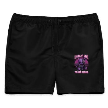 Pastel Goth Soft Goth Gaming Gamer - Männer Badeshorts - Schwarz - Vorne - AI Model Male 178 light (178cm)