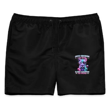 Pastel Goth Soft Goth Gaming Gamer - Männer Badeshorts - Schwarz - Vorne - AI Model Male 178 light (178cm)