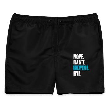 Nope can't bicycle Fahrrad Mountainbike Downhill - Männer Badeshorts - Schwarz - Vorne - AI Model Male 178 light (178cm)