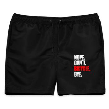Nope can't bicycle Fahrrad Mountainbike Downhill - Männer Badeshorts - Schwarz - Vorne - AI Model Male 178 light (178cm)