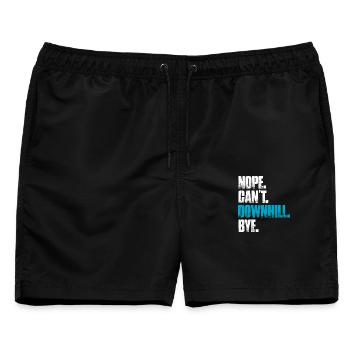 Nope can't downhill Fahrrad Mountainbike MTB - Männer Badeshorts - Schwarz - Vorne - AI Model Male 178 light (178cm)