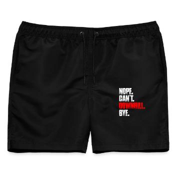Nope can't downhill Fahrrad Mountainbike MTB - Männer Badeshorts - Schwarz - Vorne - AI Model Male 178 light (178cm)