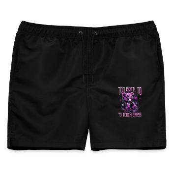 Pastel Goth Soft Goth Gaming Gamer - Männer Badeshorts - Schwarz - Vorne - AI Model Male 178 light (178cm)