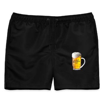 Lecker Bierchen Club - Bier Bierglas Biertrinker - Männer Badeshorts - Schwarz - Vorne - AI Model Male 178 light (178cm)
