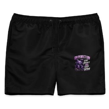 Pastel Goth Soft Goth Gaming Gamer - Männer Badeshorts - Schwarz - Vorne - AI Model Male 178 light (178cm)