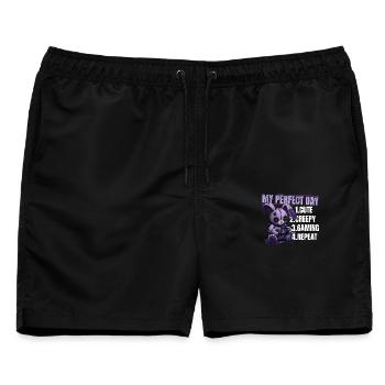 Pastel Goth Soft Goth Gaming Gamer - Männer Badeshorts - Schwarz - Vorne - AI Model Male 178 light (178cm)