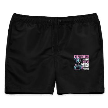 Pastel Goth Soft Goth Gaming Gamer - Männer Badeshorts - Schwarz - Vorne - AI Model Male 178 light (178cm)