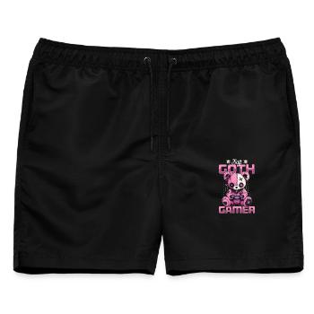 Pastel Goth Soft Goth Gaming Gamer - Männer Badeshorts - Schwarz - Vorne - AI Model Male 178 light (178cm)