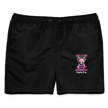 Pastel Goth Soft Goth Gaming Gamer - Männer Badeshorts - Schwarz - Vorne - AI Model Male 178 light (178cm)