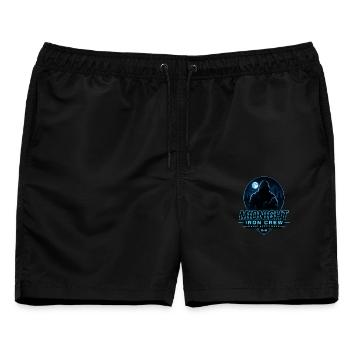 Midnight Iron Crew gewinnt nach dunklem Gym-Training - Männer Badeshorts - Schwarz - Vorne - AI Model Male 178 light (178cm)