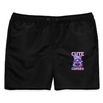 Pastel Goth Soft Goth Gaming Gamer - Männer Badeshorts - Schwarz - Vorne - AI Model Male 178 light (178cm)