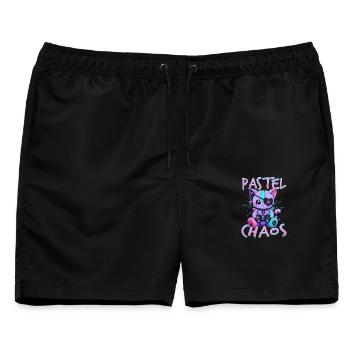 Pastel Goth Soft Goth Gaming Gamer - Männer Badeshorts - Schwarz - Vorne - AI Model Male 178 light (178cm)