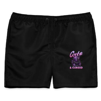 Pastel Goth Soft Goth Gaming Gamer - Männer Badeshorts - Schwarz - Vorne - AI Model Male 178 light (178cm)