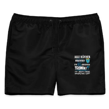 20. Geburtstag Handwerker Technik Werkzeug - Männer Badeshorts - Schwarz - Vorne - AI Model Male 178 light (178cm)