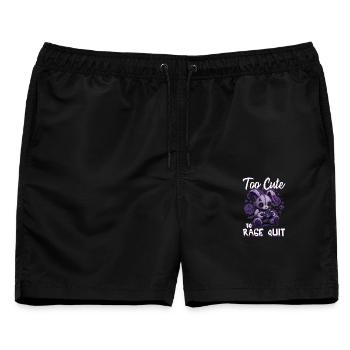 Pastel Goth Soft Goth Gaming Gamer - Männer Badeshorts - Schwarz - Vorne - AI Model Male 178 light (178cm)