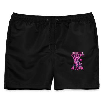 Pastel Goth Soft Goth Gaming Gamer - Männer Badeshorts - Schwarz - Vorne - AI Model Male 178 light (178cm)
