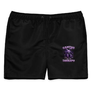 Pastel Goth Soft Goth Gaming Gamer - Männer Badeshorts - Schwarz - Vorne - AI Model Male 178 light (178cm)