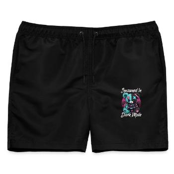Pastel Goth Soft Goth Gaming Gamer - Männer Badeshorts - Schwarz - Vorne - AI Model Male 178 light (178cm)