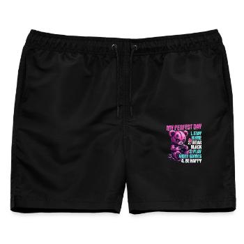 Pastel Goth Soft Goth Gaming Gamer - Männer Badeshorts - Schwarz - Vorne - AI Model Male 178 light (178cm)
