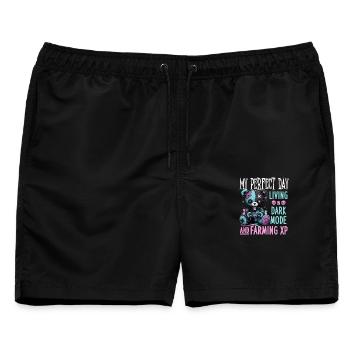 Pastel Goth Soft Goth Gaming Gamer - Männer Badeshorts - Schwarz - Vorne - AI Model Male 178 light (178cm)