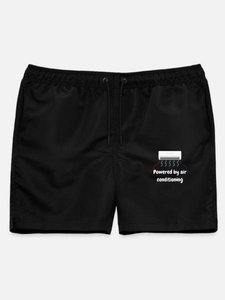 Angetrieben von Klimaanlagen-Grafik-T-Shirt - Männer Badeshorts - Schwarz