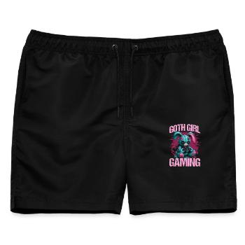 Pastel Goth Soft Goth Gaming Gamer - Männer Badeshorts - Schwarz - Vorne - AI Model Male 178 light (178cm)