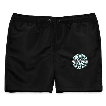 Vogelsilhouetten Vogelstimmen - Männer Badeshorts - Schwarz - Vorne - AI Model Male 178 light (178cm)