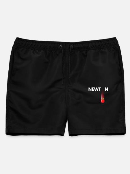 Crimson Apple Burst - Männer Badeshorts - Schwarz
