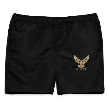 Falknerei Falke Adler Falkner Falknerin - Männer Badeshorts - Schwarz - Vorne - AI Model Male 178 light (178cm)