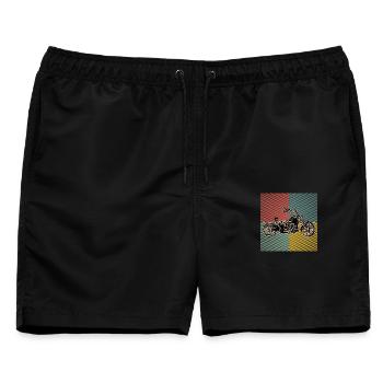  Trike Trikefahrer Motortrike Vintage Trike Bike - Männer Badeshorts - Schwarz - Vorne - AI Model Male 178 light (178cm)