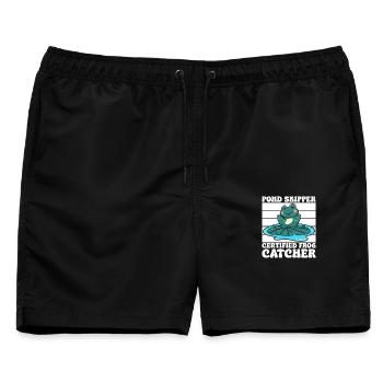 Frog Catcher Pond Skipper Frog - Männer Badeshorts - Schwarz - Vorne - AI Model Male 178 light (178cm)