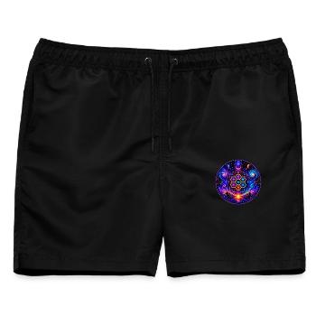Sacred Geometrie - Männer Badeshorts - Schwarz - Vorne - AI Model Male 178 light (178cm)