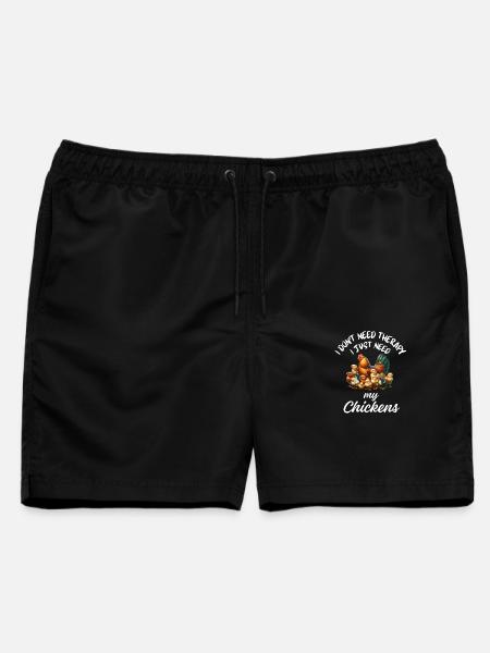 Hahn-Hennen-Küken - Männer Badeshorts - Schwarz