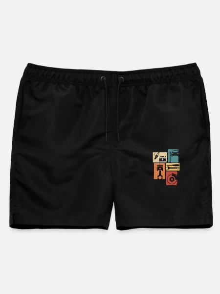 KFZ Mechaniker Schrauber Automechaniker - Männer Badeshorts - Schwarz